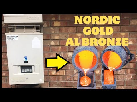 Видео: Слитки Bosch - Nordic Gold AL Bronze - Trash To Treasure - ASMR Metal Melting - BigStackD Casting