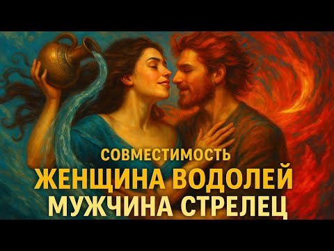 Видео: Совместимость Женщина Водолей — Мужчина Стрелец | Пара Мечты  #совместимостьзнаков #Водолей #стрелец