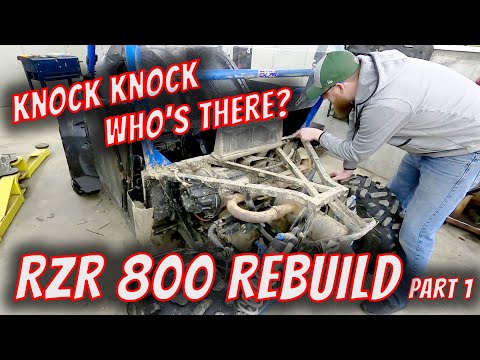 Видео: Стук в двигателе. Ты знаешь, что это значит. Пора перебирать двигатель для этого RZR 800S! Эпизод 1.
