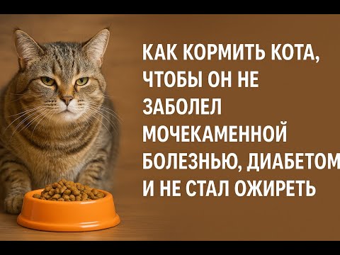 Видео: Как кормить кота, чтобы он не заболел мочекаменной болезнью, диабетом и не ожирел.