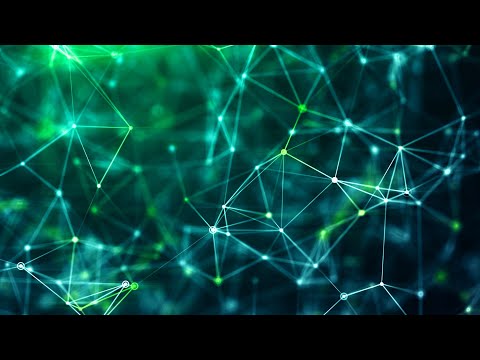 Видео: 🧬 Зацикленное видео для фона и монтажа. Сетевая структура точек, соединеных линиями +4K 60FPS