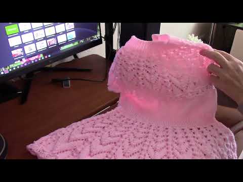 Видео: Мастер класс  по вязанию детского платья спицами / 1 часть