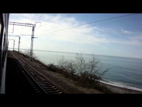 Видео: Туапсе-Адлер вид на море из окна ЭД4М