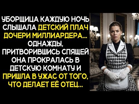 Видео: Уборщица каждую ночь слышала детский плач дочери миллиардера... Однажды, притворившись спящей...