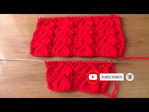 Видео: Ажурный турецкий узор спицами Сердечки💖Knitting patterns Hearts