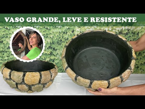 Видео: Большая и устойчивая ваза из цемента и пенопласта