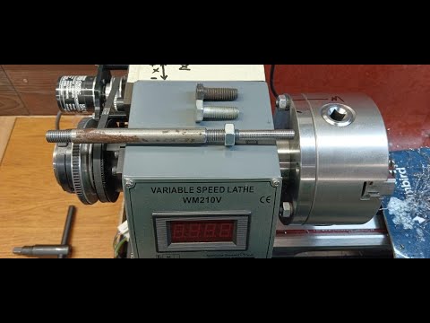 Видео: Электронная гитара на токарный станок WM210V. Первая стружка, резьба.