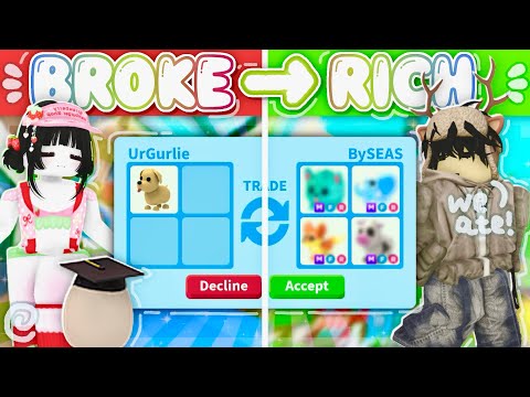 Видео: Мы прошли путь от *БЕДЫ ДО БОГАЧЕСТВА* в Adopt Me! 😱 (при участии @xurgurliex)