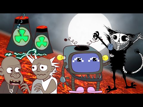 Видео: Зомби кошка воскрешена! Грениматроник ( сын Гренни ), Granny и Grandpa попали в киберзону!