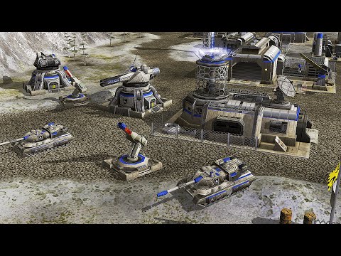 Видео: Высокие технологии США + UPlink против 2 США - Command & Conquer Generals Operation Firestorm