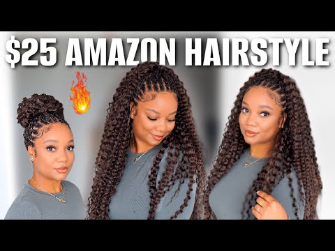 Видео: Вязаные косички Amazon за 25 долларов 📌 Праздники уже близко | Защитный стиль для натуральных волос