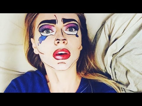 Видео: Halloween Makeup 2018 | Макияж на Хэллоуин | Поп-арт