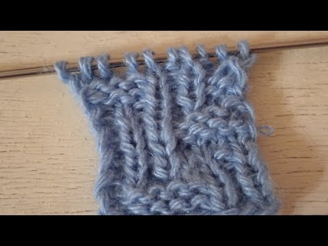 Видео: Простой теневой узор спицами. МК.