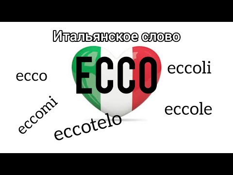 Видео: Что означает ECCO. Просто и понятно. Много примеров