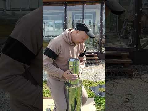 Видео: Монтаж Печь-камин/монтаж дымохода по фасаду/ Установка печи и дымохода