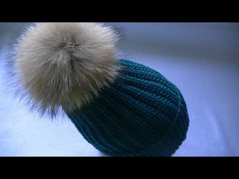 Видео: Вяжем шапку узором польская резинка