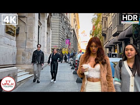 Видео: Стамбул, пешеходная экскурсия по району Галата | 4К HDR