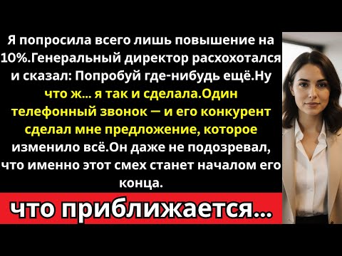 Видео: Мой директор рассмеялся, когда я попросила прибавку всего в 10%.Он сказал с усмешкой: