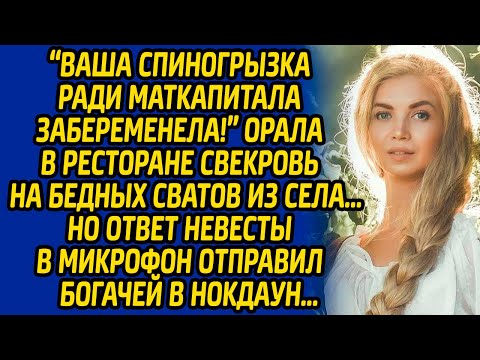 Видео: "Ваша спиногрызка ради маткапитала забеременела" орала в ресторане свекровь на бедных сватов из села