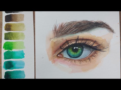 Видео: КАК НАРИСОВАТЬ ГЛАЗ АКВАРЕЛЬЮ | drawing watercolor eye