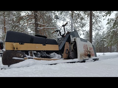 Видео: Снегоход Буран короткий. На удивление поехал по целине. Как я закрепил зеркало на ветровое стекло?