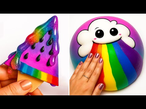 Видео: Расслабляющие АСМР-видео со слаймом для сна | Satisfying Slime No Talking ASMR 3755