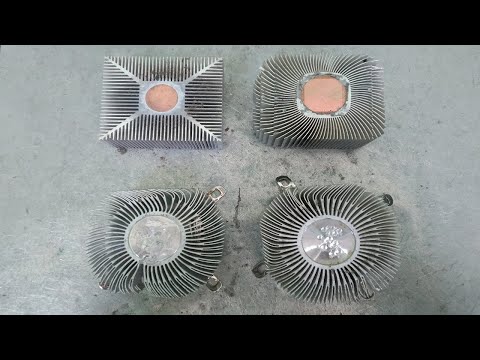Видео: Платадағы радиатордан, мыс жане алюминий. Медь и алюминий из радиатора материнской платы.