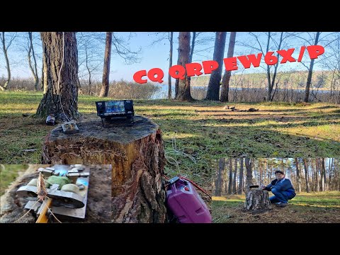 Видео: Осенний выезд на озеро с трансивером, QRP, Malamute M2.