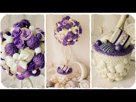 Видео: ТОПИАРИЙ ИЗ РАКУШЕК и СИЗАЛЯ | DIY Topiary Tree from shells | Topiario de bricolaje de conchas