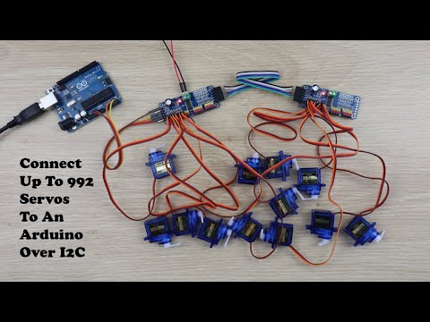 Видео: Подключите до 992 сервоприводов к Arduino с помощью I2C