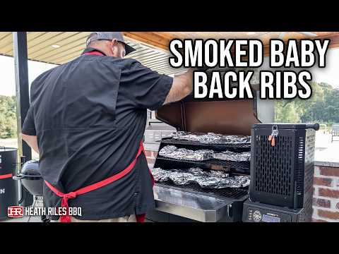 Видео: Копчёные рёбрышки бэби-бэк, откормленные гравитационным способом, от шеф-повара | Хит Райлс BBQ