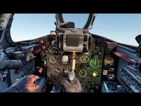 Видео: Бой на ударном самолете A-5C в VR шлеме в War Thunder. СБ режим.