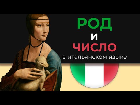 Видео: Итальянский с нуля. Lezione 8: Род и число. (А1) С искусством.