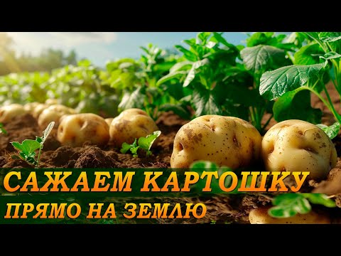 Видео: САЖАЕМ КАРТОШКУ ПРЯМО НА ЗЕМЛЮ /// КАРТОШКА ПОД СОЛОМУ