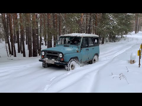 Видео: УАЗ по снегу на 31-ой резине Я-192