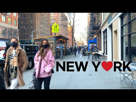 Видео: [4K] 🇺🇸NYC Spring Walk / Upper West Side, Manhattan / Columbus & Amsterdam Ave.  20 марта 2021 г. 