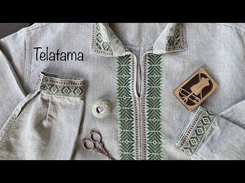 Видео: Чоловіча сорочка за Поліськім орнаментом.