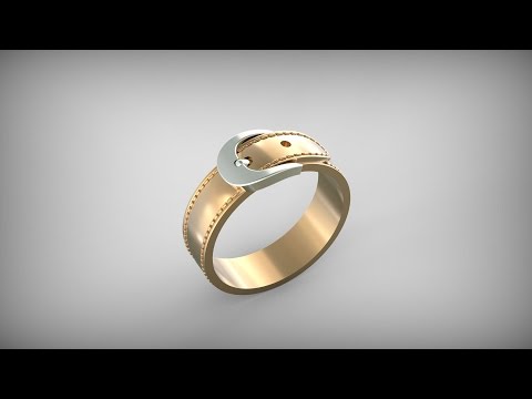 Видео: Как сделать Кольцо-Ремень в 3D. Ring Belt Tutorial Rhinoceros. #SantaYork