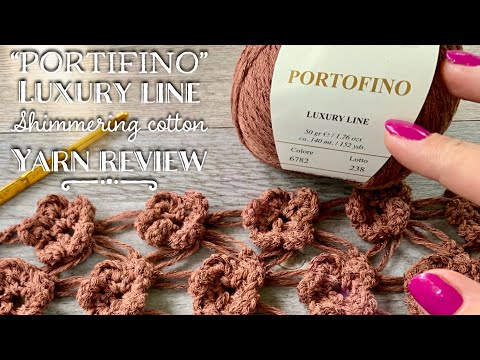 Видео: Мягчайший ХЛОПОК (3-ной шнурок!) с ЛЮРЕКСОМ "Portofino": ОБЗОР ПРЯЖИ / Cotton yarn review