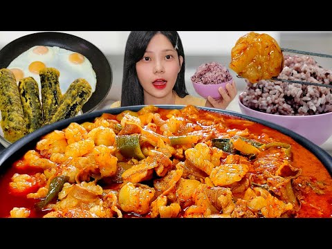 Видео: Я положила туда много куриного и говяжьего рубца👍Тушеное мясо с говяжьим рубцом Мукбанг