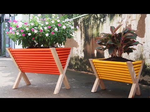 Видео: Уникальная и красивая переработка ПВХ-труб в садовые горшки