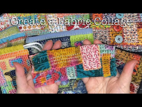 Видео: Как создать коллаж из ткани для медленной вышивки: руководство для начинающих