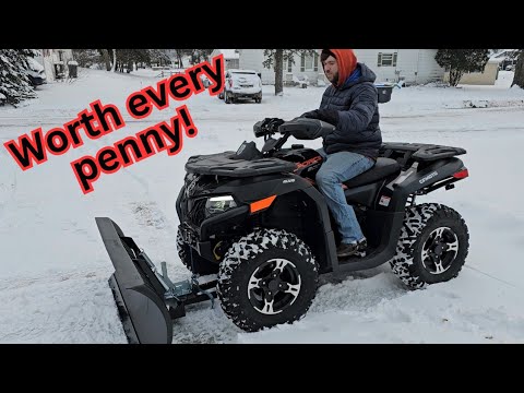 Видео: Установка снегоочистителя Kolpin на мотоцикл Cf CForce600