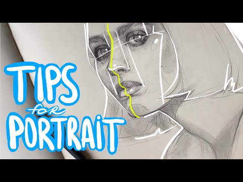 Видео: Как рисовать портрет карандашом Советы+Процесс