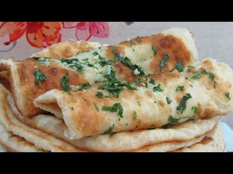 Видео: Так просто, что делать будете ИХ каждый день! Лепешки с чесноком на сковороде