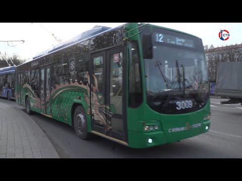 Видео: По улицам Севастополя курсирует новогодний троллейбус