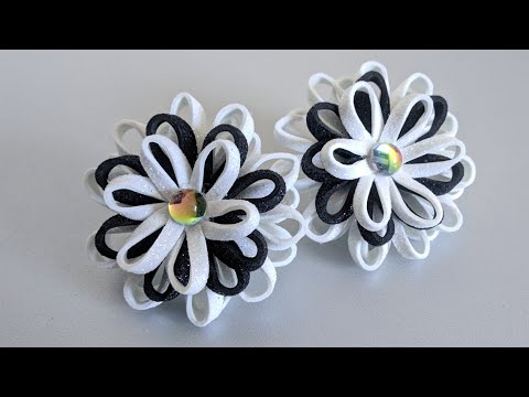 Видео: Воздушные школьные резинки из глиттерного фоамирана 2 мм. DIY лёгкие и красивые