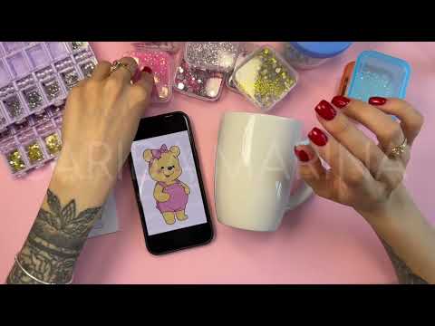 Видео: Инкрустация чашки стразами 💎 Бесплатный урок для начинающих | ЧАСТЬ 1💎  Кариба Марина