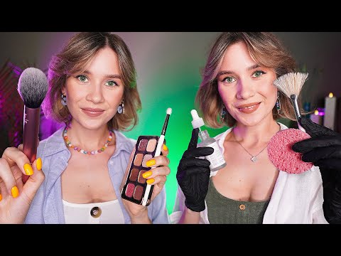 Видео: АСМР ВРАЧ КОСМЕТОЛОГ И ВИЗАЖИСТ ПОЗАБОТЯТСЯ О ТЕБЕ 🤤 Уход, Массаж Лица, Макияж asmr skincare makeup