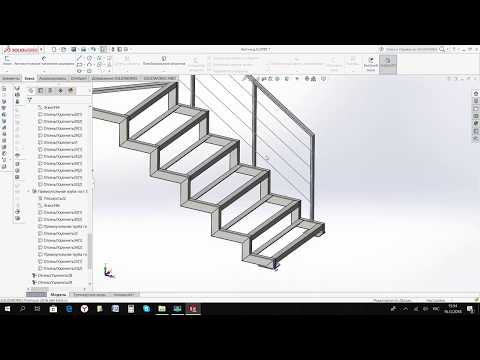 Видео: #8 Лестница. Solid Works. Перила.